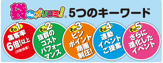 袋で折り込みの5つのキーワード