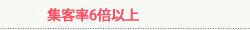 集客率６倍以上